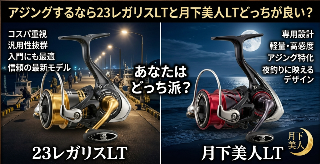 アジングするなら23レガリスLTと月下美人LTどっちが良い？