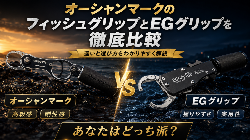 スタジオオーシャンマークのフィッシュグリップとEGグリップを徹底比較