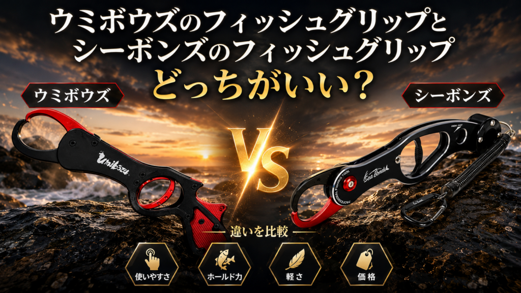 ウミボウズのフィッシュグリップとシーボンズのフィッシュグリップどっちがいい？