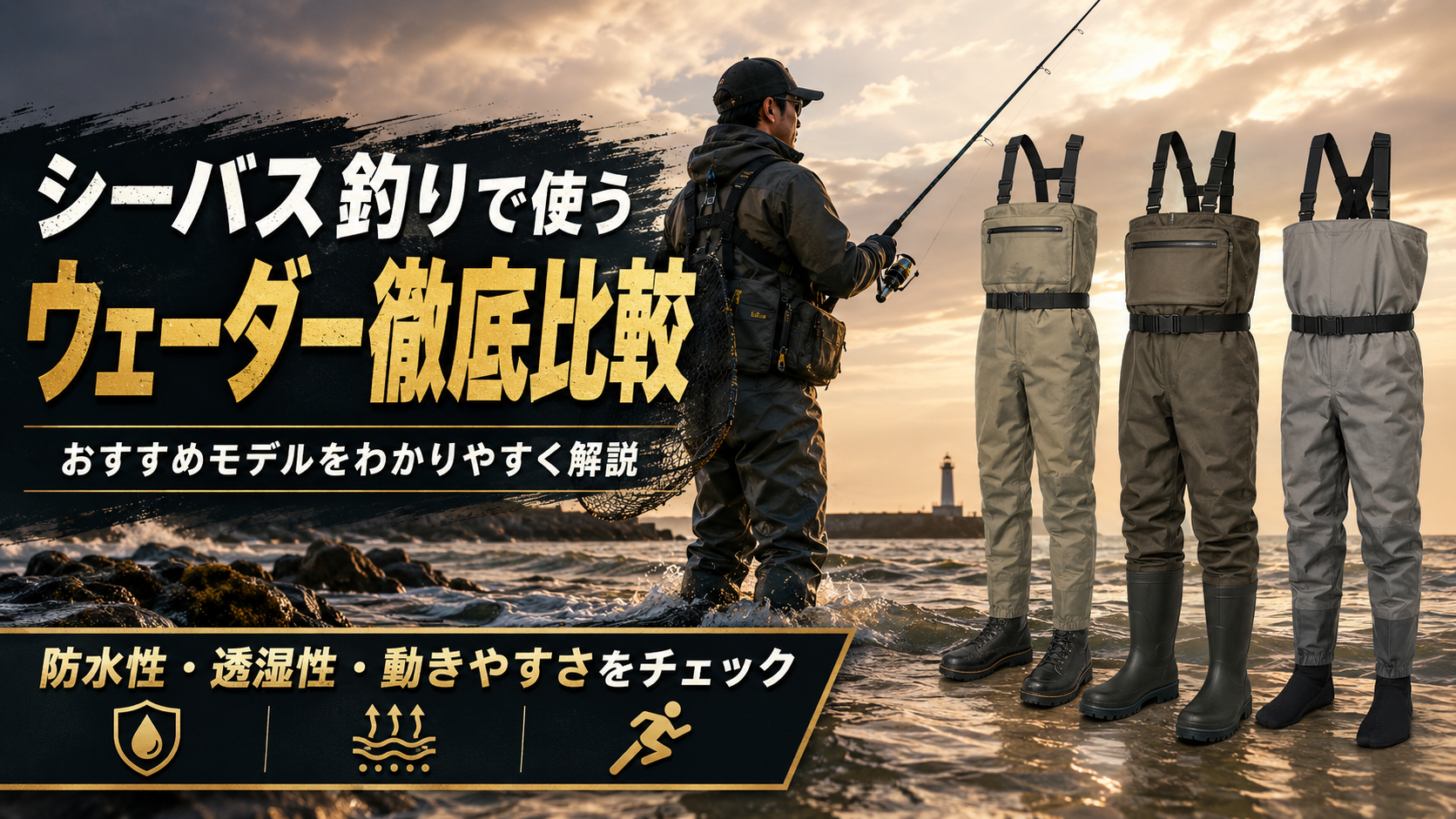 シーバス釣りで使うウェーダー徹底比較