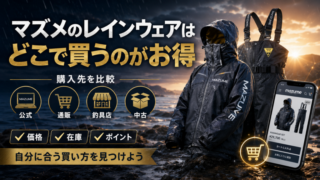 マズメのレインウェアはどこで買うのがお得