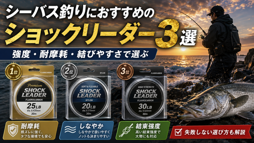 シーバス釣りにおすすめのショックリーダー3選