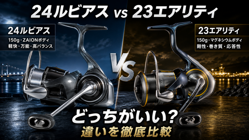 24ルビアスと23エアリティどっちがいい？違いを徹底比較【価格×耐久性】