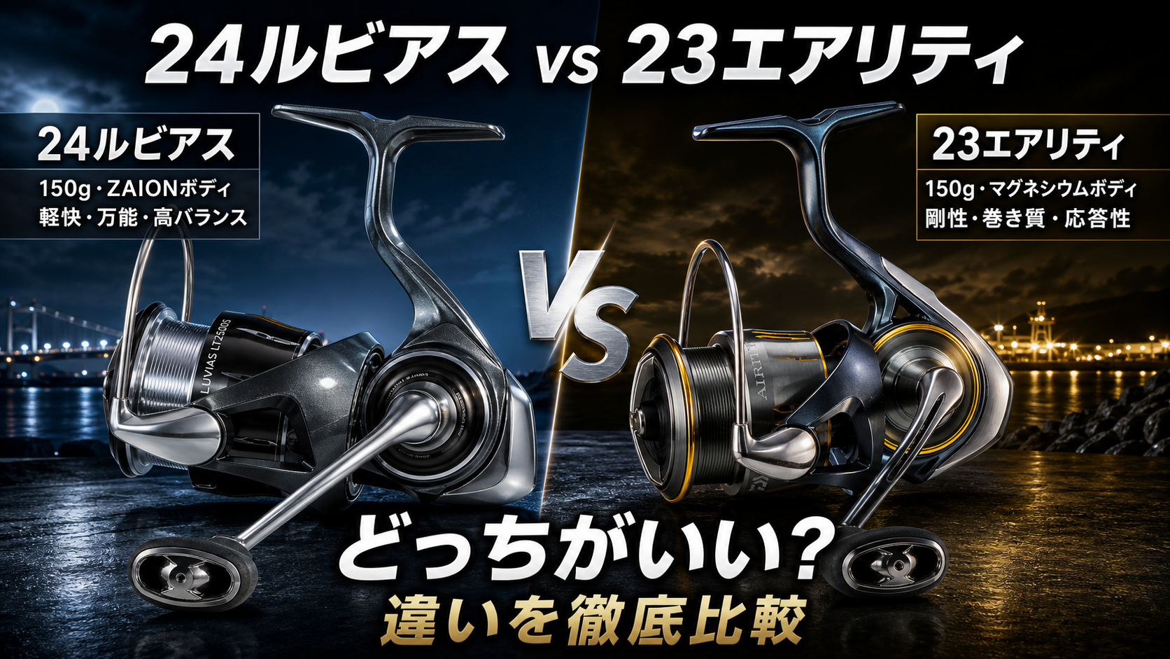 24ルビアスと23エアリティどっちがいい？違いを徹底比較【価格×耐久性】