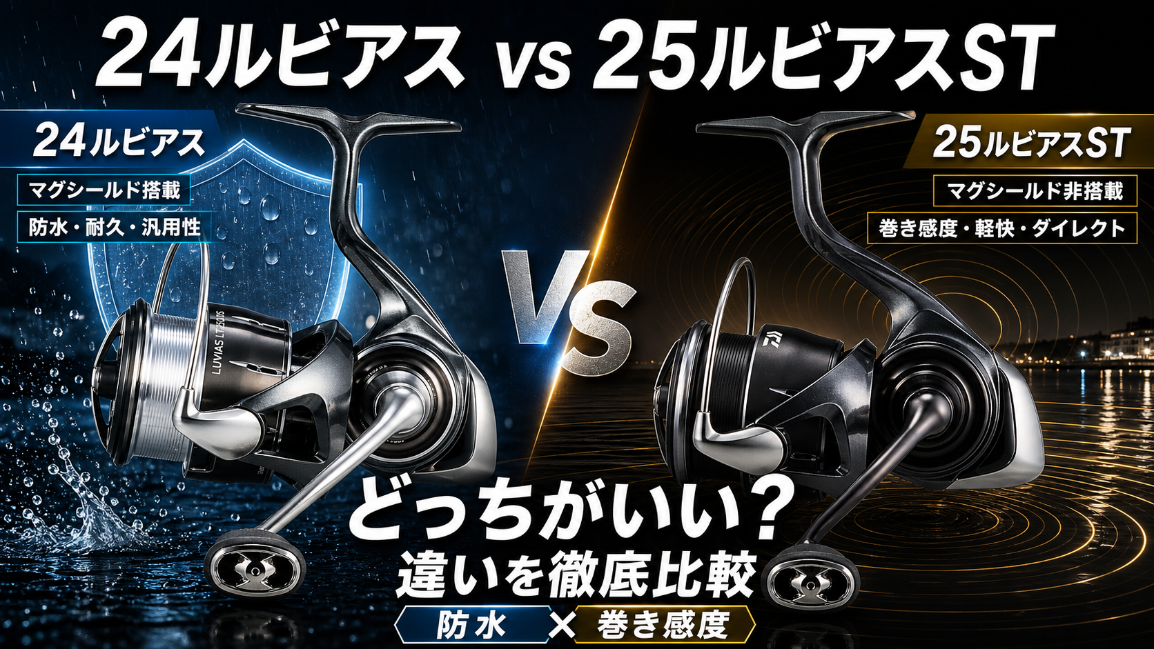 24ルビアスと25ルビアスSTどっちがいい？違いを徹底比較【防水×巻き感度】