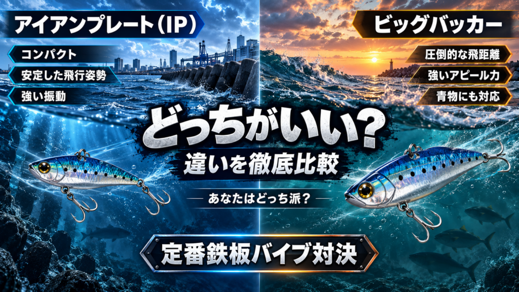 アイアンプレート（IP）vs ビッグバッカーを徹底比較！定番鉄板バイブレーション対決